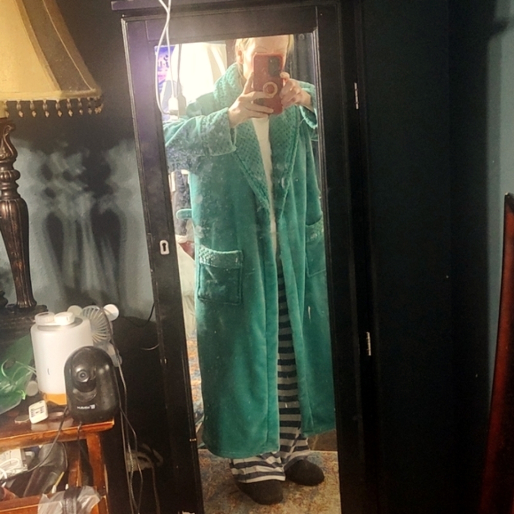 Elegant Teal Women's Robe - Picture 7 of 7